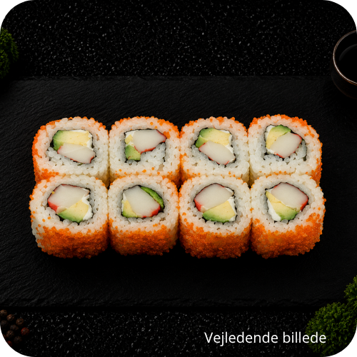 Nr.56 Surimi Tobiko Roll - 8 stk.