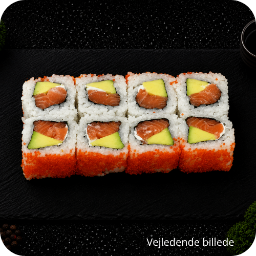 Nr. 62 Sake Tobiko Roll - 4 stk.